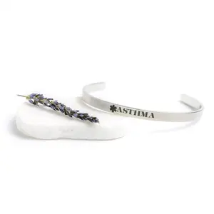 Medical Alert ASTHMA Bracelet; Medical ID Bracelet, Gold, Rose Gold, Silver Medic alert jewelry, gift