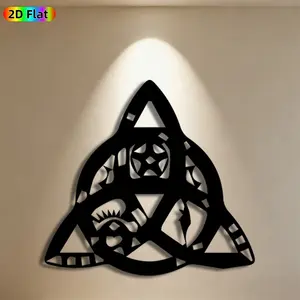 1pc Abstract Triangle Metal Wall Art, Bold Abstract Triangle Statue Mural, Ideal Gift for New Year, Christmas, Abstract Art Enthusiasts, Rust-Resistant Metal Wall Decor Wall Sculptures, Perfect for Living Room Wall & Garden Fence, Unique Home Decor Accent
