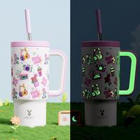 Luminous pink earphones