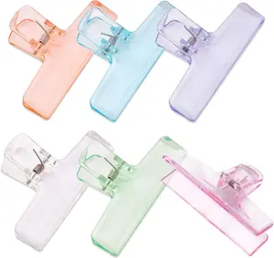 6 Pack Cute Chip Clip Transparent Seal Clips -  Air Tight Sealing for Kitchen Storage, Clear Chip Clips for  Packages, Snack Bags - 6 Colors