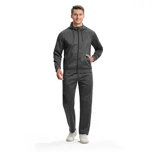 GOPUNE Men's 2 Piece Set Tracksuits Sweatsuits Jogging Outdoor Sports Casual Athletic Hoodie Sweatpants Sets Menswear Long Sleeve White old money outfits