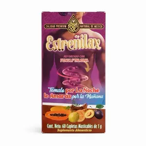 Estrenilax Antioxidant Supplement 60 Caplets Masticables 1g Natural de Mexico