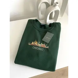 Chicago Embroidered Sweatshirt | Travel crewneck | State crewneck | Fall Crewneck