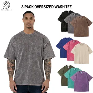 Combo 3 Pack - Acid Wash Street Style T Shirt, Oversized Relaxed Fit, Soft Touch Material, Breathable Everyday Comfort, Casual Wear Essential, Lightweight Feel, Easy To Match Outfit, Vintage Inspired Finish, Durable Fabric Quality, Effortless Daily Style