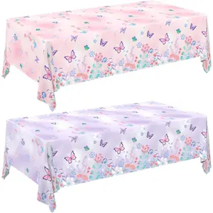 Butterfly Birthday Party Supplies: Butterfly Decorations with 2 count Disposable Plastic Tablecloths, for 's Birthday Party Decorations, Size 54"x 108