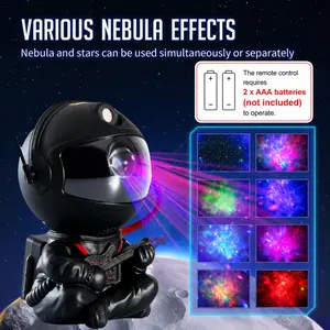 Astronaut Galaxy Projector with Nebula Effects Star Projector Galaxy Night Light for Kids Room Decor Various Nebula Effects Using with USB connection