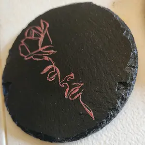 Entanglement laser engraved slate coasters set of 5