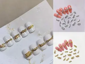 20pcs Braided Twist Knot Nail Studs