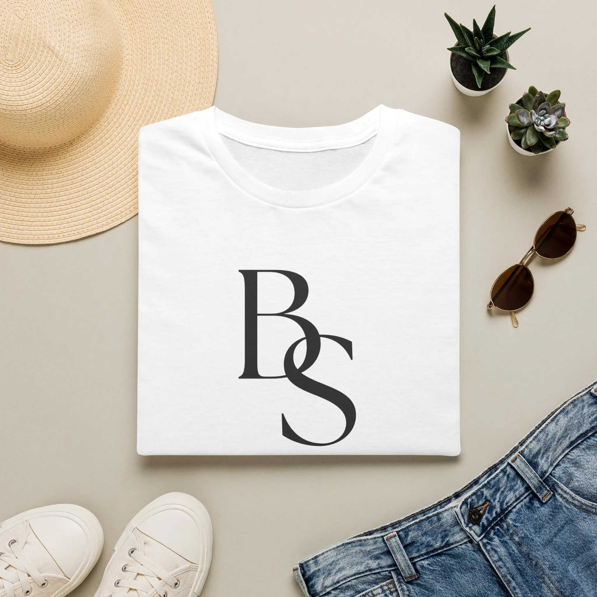 T-Shirt — BS Monogram Logo Tee (BS Designs)