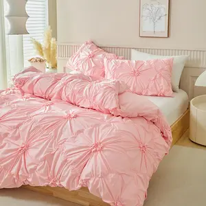 Floral Pattern Duvet Cover Set, 2/3 Counts/set Including 1 Duvet Cover & 1/2 Pillowcase without Filler, Soft Comfortable Bedding Set for Home Bedroom Hotel