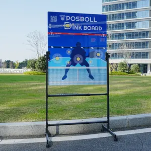 POSBOLL Pickleball Practice Board Pickleball Dink Adjustable Portable Dink Board for Training with Stand and Wall Attachment