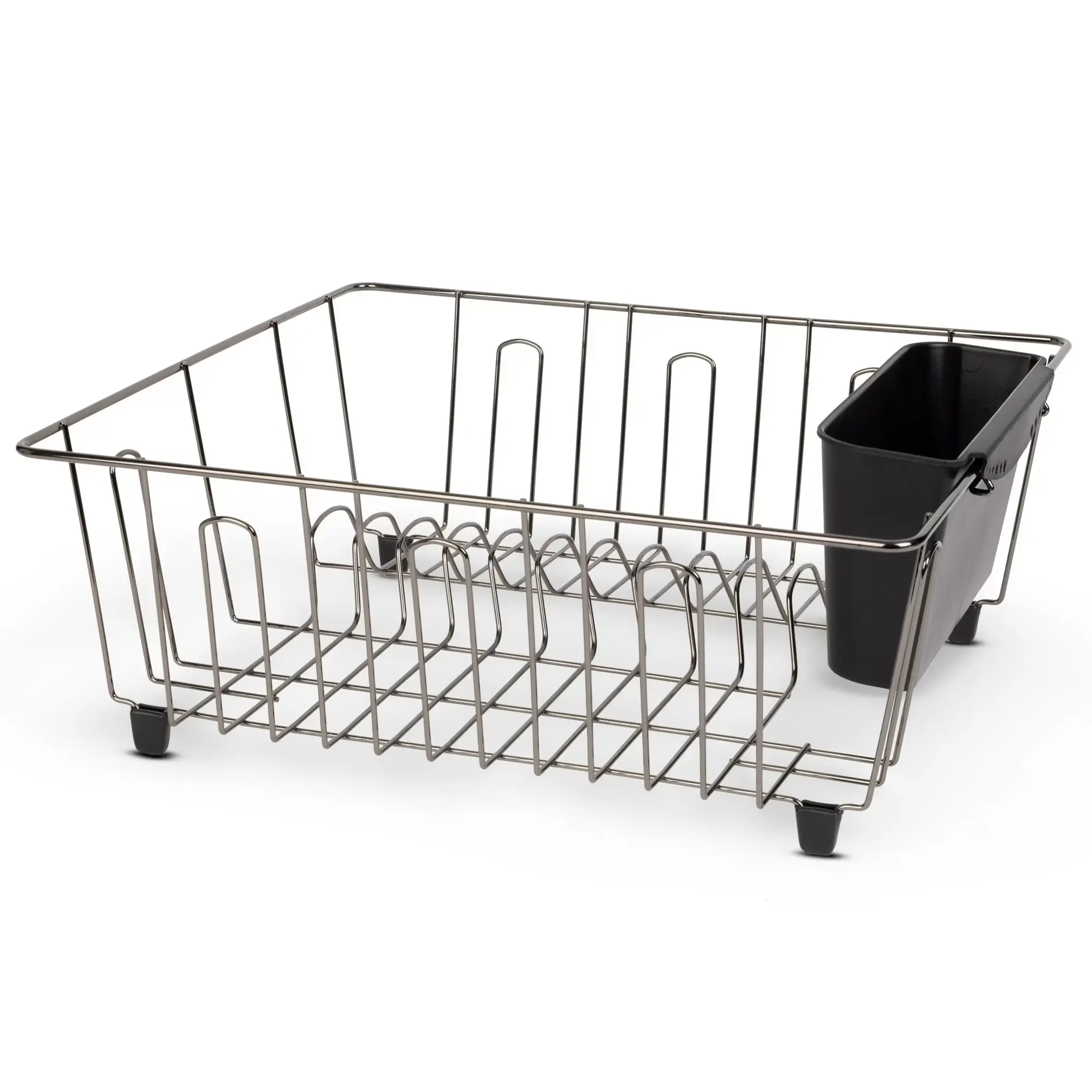 Mainstays Small Dish Drainer Rack Chrome & Black