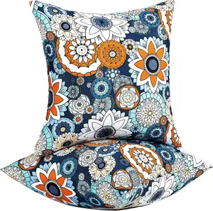 Outdoor Throw Pillows  Set of 2 Patio Pillows 1818 Inch Decorative Pillow for Bed, Couch, Sofa and Patio Furniture