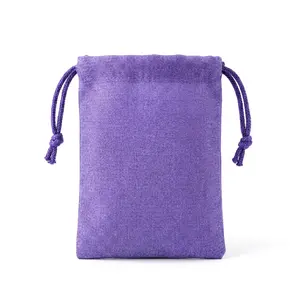 Satin Wig Organiser Storage Bags, 6-Piece Drawstring Silk Bags for Wigs, Hair Bundles, Hair Extensions - Home and Salon Use (Purple)