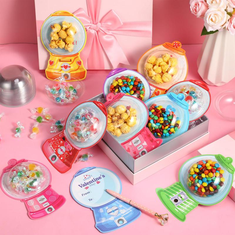 36/60 Pcs Valentine's Candy Cards Kids Gifts Set with Plastic Domes DIY Craft Treat Holder Bulk Class Valentines Candy Exchange Gifts for Couples Families School Party Classroom Gifts 36/60 Pcs Valentine's Candy Cards Kids Gifts Set with Plastic Domes DIY Craft Treat Holder Bulk Class Valentines Candy Exchange Gifts for Couples Families School Party Classroom Gifts