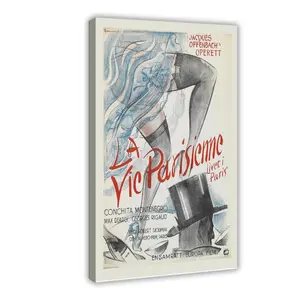 Parisian Life La Vie Parisienne Jacques Offenbach's Operetta Vintage Canvas Poster Wall Art Decoration For Home Bedroom Office Living Dorm Room Decor Boys Girls Gift