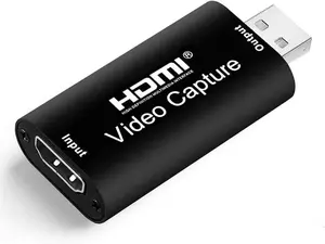HDMI Video Capture Card, 4K HDMI to USB Capture Card  1080P 30fps, Record via DSLR, Camcorder, Action Cam for Live Streaming, Compatible with  , PS4,  One, PC