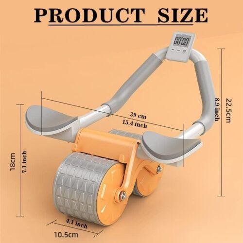ab roller wheel   workout Abdominal Fitness Wheel for Core Muscles Training Automatic Rebound Ab Roller with Timer