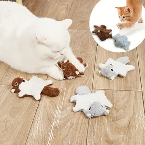 Plush Squirrel Pet Sound Cat Toy, Dog Toy, Durable Chew Toy, Flying Squirrel for Teeth Cleaning, Interactive Pet Toys