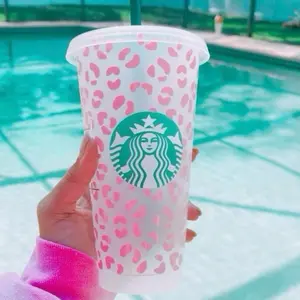 Pink Leopard Starbucks Coffee Cup