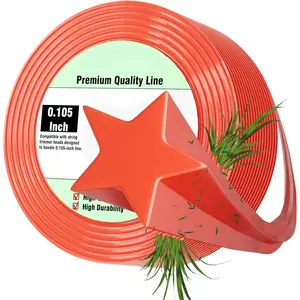 105 Weed Eater String, 120-feet Pentagram Shape Heavy Duty String, for Electric & Gas Weed Wacker Using Trimmer Line .105,Used for Stubborn Weed Cleanup, Lawn Repair and Edge Trimming