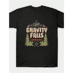 Gravity Falls Oregon, Men's Everyday Cotton T-Shirt, 220g Pure Cotton, And Comfortable, Perfect For Running Errands, Lounging, Or Outdoor Fun