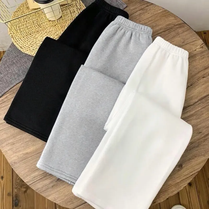 Unisex Winter Loose Casual Pants with Elastic Waist