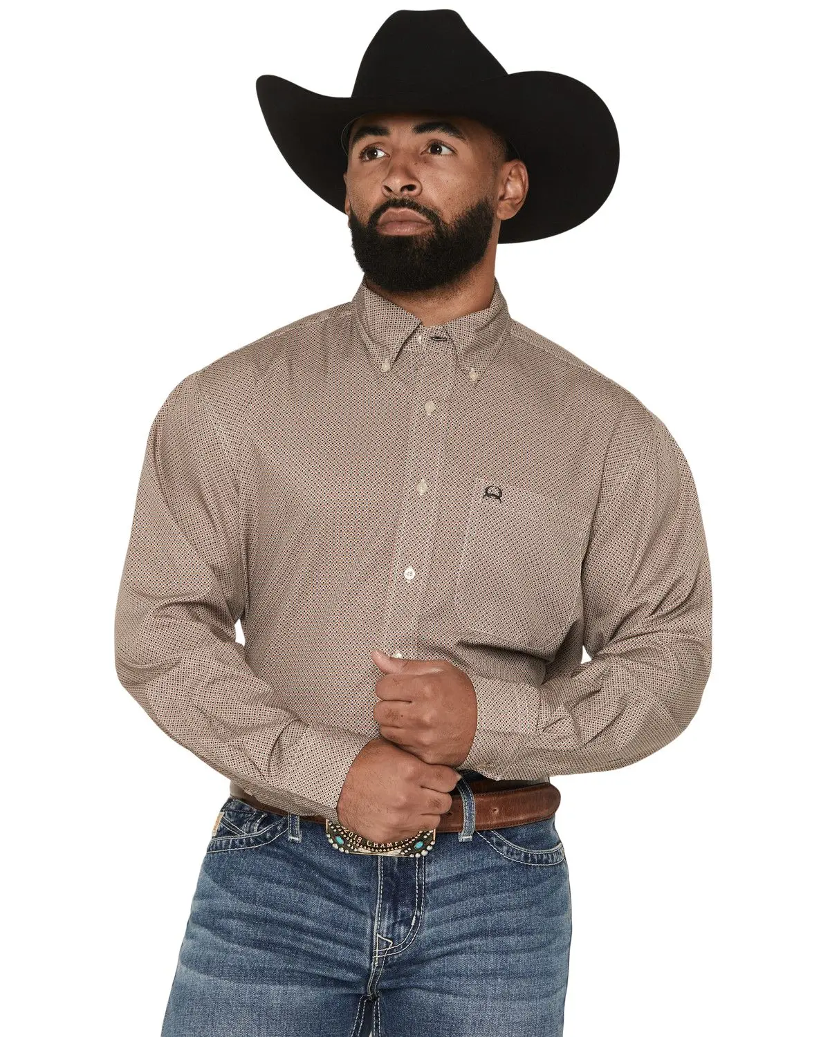 Cinch Men's Men'S Af Geo Print Long Sleeve Button-Down Stretch Western - Mtw1724005