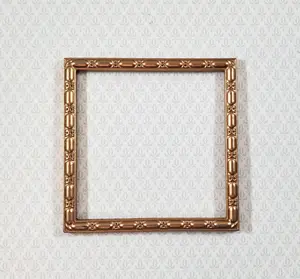 Miniature Picture Frame Square Metal Gold Interior 2.75" x 2.75" Dollhouses