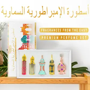 Tonfly Five-Piece Perfume Set, Arabic Fragrance Oils Gift Box, Perfect for Gifting, Long-Lasting Scents, Ideal for All Occasions, Arabian Fragrance Set