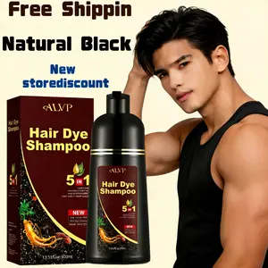 ALVP 2026  Shampoo 5 In 1 Herbal Wine Red Color Shampoo For Women & Men Covers 100% Grays Long Lasting Nourishes Scalp