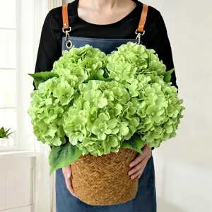 Lifelike Silk Artificial Hydrangeas Decor, 6Pcs 20in Large Fake Flowers for Bouquet, Wedding Table Centerpieces, Indoor Home Decorative Arrangements, Bathroom kitchen decor