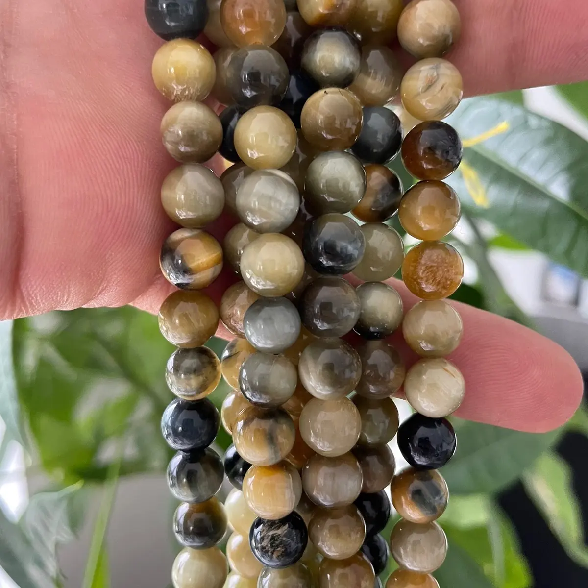 8mm Fancy Tiger Eye beads