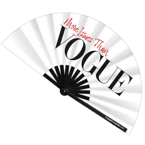 Vogue Fan – Bold Bamboo Folding Hand Fan for Pride & Drag Celebrations