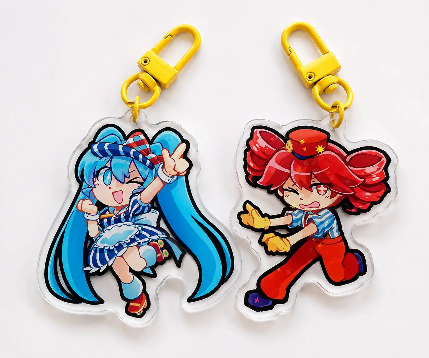 Vocaloid Mesmerizer Miku & Teto Acrylic Keychains | Birthday Gifts Accessories For Fans