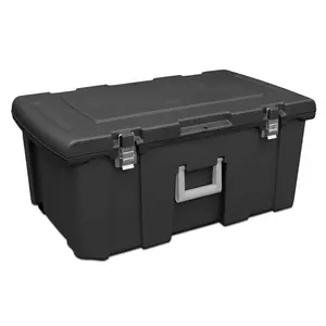 Sterilite Footlocker, Stackable Storage Bin with Latching Lid, Wheels and Handle Box Boxes