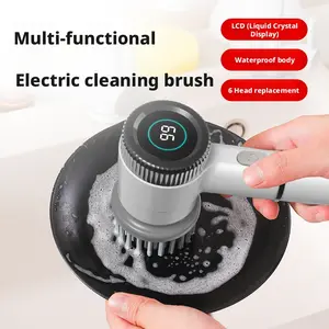 Electric Cleaning Brush Multi-Functional Kitchen Dishwasher Home Lazy Wireless Automatic Handheld Pot Cleaner, Powerful Rechargeable Scrubber, Efficient & Durable Design