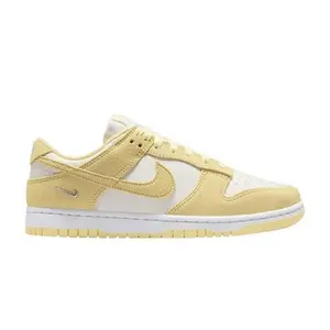 Nike Wmns Dunk Low Suede 'Sail White Metallic Silver Soft Yellow'