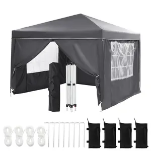 10x20 Pop Up Canopy Tent, Outdoor Party Tent with 6 Removable Sidewalls, Heavy Duty Commercial Canopy, Waterproof 420D Oxford Top, 3 Adjustable Heights, Storage Bag for Events