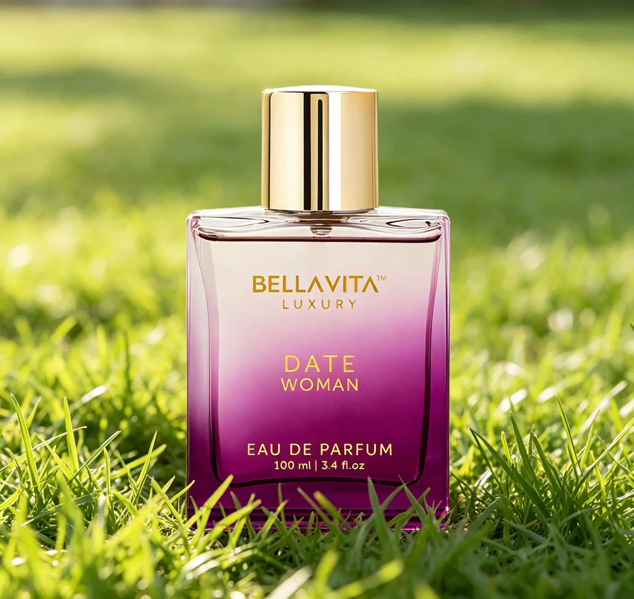 Bella Vita Luxury DATE Women's Eau de Parfum, Long-Lasting Floral Scent with Pink Pepper, Jasmine & Moss Notes, 3.4 fl.oz/100 ml