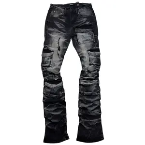 KD - Stacked Utility Denim - Black Blue -2056B