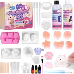 Squishy Kit, Taba Squishy Making Kit for with Gift, 18oz 1:1 AB Ratio Epoxy Resin Mix, Taba Squishes Mold for Making Your Own Squishies, Taba Squishes Pack for Stress Relief