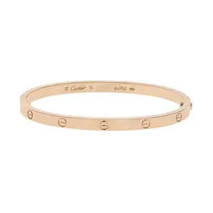 Pre-owned Cartier Small Love Bracelet Size 15