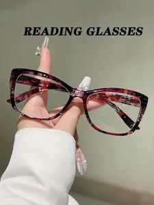 Fashionable And Versatile Women's Presbyopia Glasses, Lightweight Oval Frame, Metal Hinge, Multiple Colors, Anti Glare Computer Reading Glasses, Comfortable Fit, Gift for Elders, High Quality Eyewear