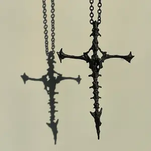 Alloy necklace earrings skull  cross pendant necklace earrings ladies daily wear gift