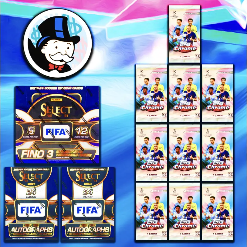 1x Panini Select FIFA Hobby Box + 2x FIFA Blasters + 10 Tops Chrome Packs PYT Break! [Lamine Yamal RC]