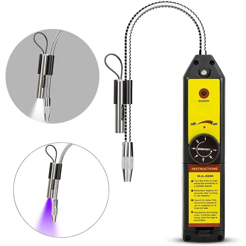 Gas Leakage Tester, Air Conditioning Freon Halogen Leak Detector, Refrigerant Gas Analyzer, Car Diagnostic Tools, Car Inspection Tools