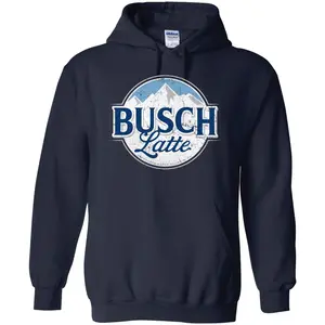 Busch Latte Mountain Logo Hoodie For Men Women  Cotton Menswear Casual Comfort Long Sleeve