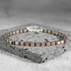Matte Gray Bronze Hematite Beads Protection Gemstone Bracelet for Women Men- Handmade Jewelry Adjustable Bracelet