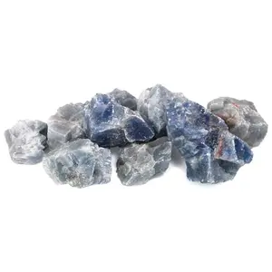 Blue Calcite Raw Stones 1 Lb Bulk — Throat Chakra Calming Crystal